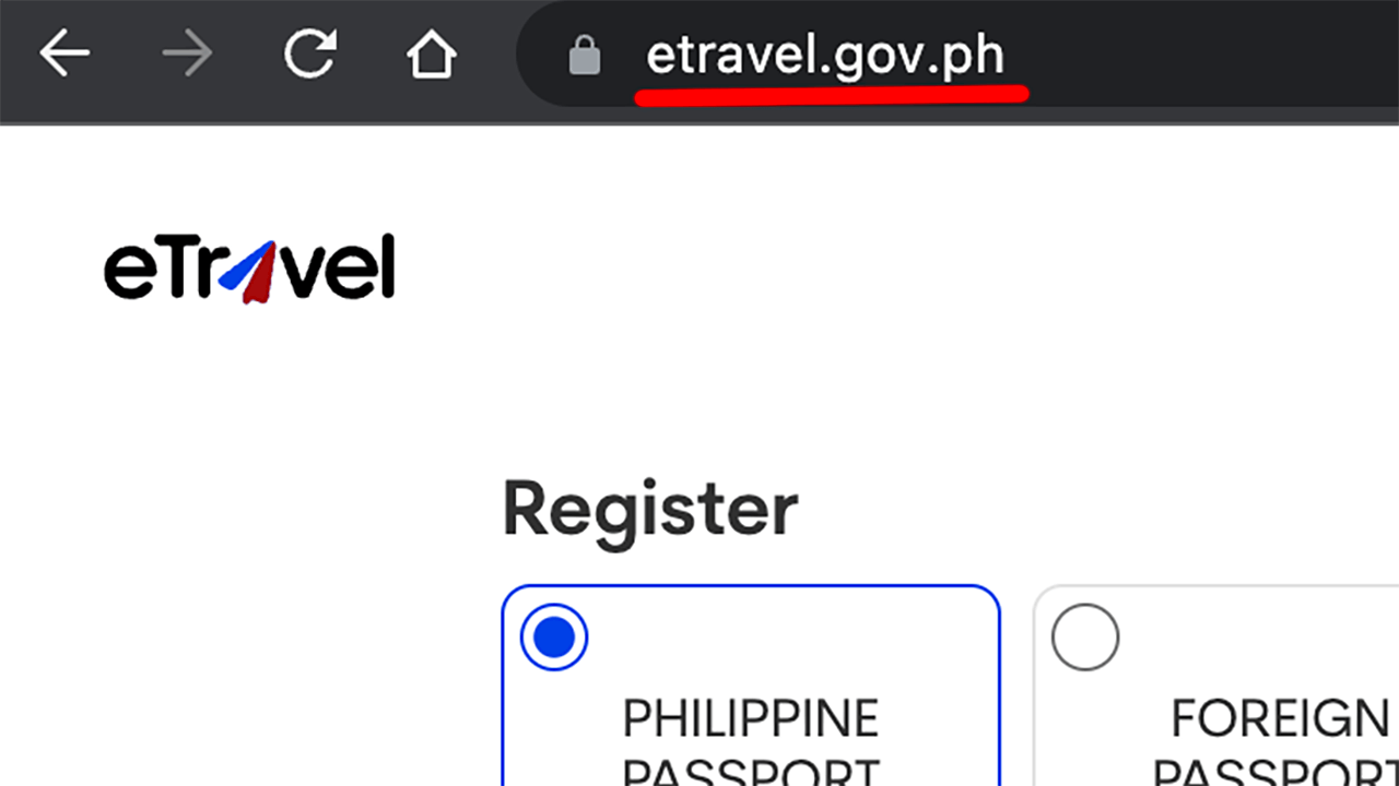 フィリピン渡航時にeTravel(eトラベル)で偽サイトに騙されないように。URLで確認。